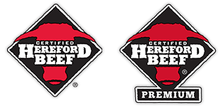 Certified Hereford Beef and Certified Hereford Beef Premium logos side by side