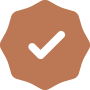 Icon of a gold octagon with a white checkmark inside