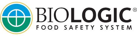 Biologic Food Safety System logo with green and blue circular design.