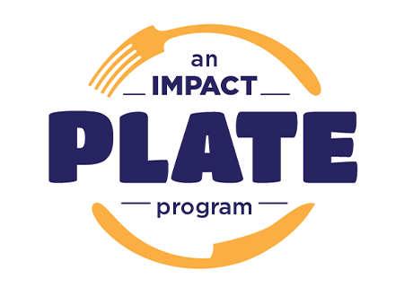 Logo reading “An Impact Plate Program” with fork graphic.