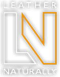 Leather Naturally logo with stylized LN lettering.