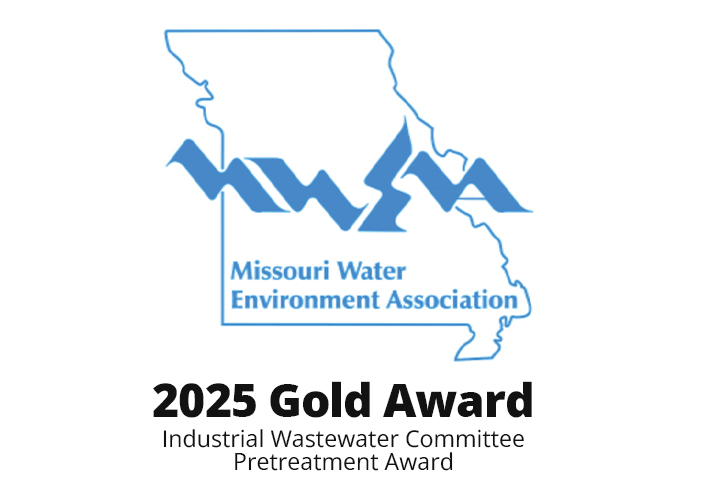 Missouri Water Environment Association 2022 Gold Award badge.