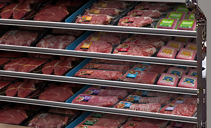 SmartStock Solutions small meat case example.